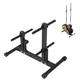 ZAQYCM Home Gym Weight Rack for Plates and Bar, Bumper Plate Storage Floor for Workout Room/Garage/Office, Olympic Weight Tree Holder 25 28 30 50 MM, Load 400lbs, Black