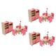 VICASKY 3 Sets Play House Mini Furniture Toys Wooden Simulation Furniture Wooden Playset Dollhouse Furniture Wood Furniture Kid Furniture Doll House Furniture Toy Exercise Ability Toys