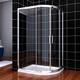 ELEGANT Offset Quadrant Shower Enclosure 6mm Tempered Wet Room Sliding Shower Glass Cubicle Door (900x800mm Right Hand + Tray)