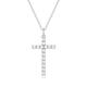 Lllunimon Moissanite Cross Necklace Sterling Silver Cross Necklace for Women Men Moissanite Necklace for Girlfriend Boyfriend Jewelry Gifts