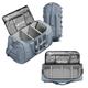 Hybrid Duffle Sports Gym Bag with Removable Organizer Dividers and Wet Pocket, Wolf Gray, L