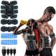 ABS Trainer Muscle Stimulator,EMS Muscle Stimulator Machine for Men And Women,AB Machine with 10 Modes & 20 Intensities,14 High-Adhesive Gel Stickers,ABS Stimulator for Abdomen/Leg/Arm