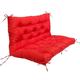 JhLwARes Porch Swing Cushions Outdoor Bench Cushions for Patio Furniture 2-3 Seater Garden Patio Furniture Replacement Cushions with Backres 4" Loveseat Seat Overstuffed Mats,Red-40x40In