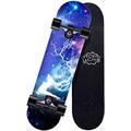 Complete Skateboards for Beginners Standard Skateboard 31" x 8" 7 Layer Maple Deck Double Kick Concave Trick Longboard for Boys Girls Kids and Adults