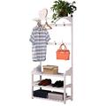 Heavy Duty Clothes Rack Entryway Coat Rack Bench, 3-In-1 Hall Tree With Storage Benches And Hooks, Multifunction Coat Tree With 2-Tier Shoe Rack/B/170 * 35 * 80Cm (A 170 * 35 * 70Cm)