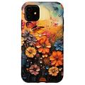 Hülle für iPhone 11 Schmetterling Regenbogen Farben, bunte Blumen Kunst knallen