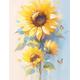 5D Diamond Painting Kits for Adults Sunflower Diamond Art Painting Kits, DIY Full Round Drill Diamond Art for Kids Butterfly, Diamond Dots Crystal Art Kits for Adults for Wall Room Decor Gifts 70x92cm