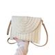 BPVCMHOS Canvas bag Summer Beach Straw Clutch Bag Cute Ball Pendant Crossbody Bag For Women Travel Shoulder Bags Purse Ladies Casual Bags Wicker Bag-Beige