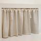 Half Window Cafe Tier Curtains Kitchen Window Curtains Over Sink Kitchen Curtains Rod Pocket Blackout Curtain Tiers Semi Privacy Light Filter Efficient Curtain Valance And Tiers Set ( Size : 200*122cm