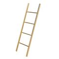 Bed Ladder for Elderly Adults/Kids, Metal Iron Twin Bunk Bed Ladder with White Hooks, for Home Bedroom Loft Apartments RV Bunk Bed (Color : Gold, Size : 1.4m)