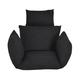 Yahbrra Hammock Chair Cushion, Rattan Chair Cushion Hanging Swing, Chair Cushion with Head Cushion Removable Cover with Ties Attached Waterproof Chair Cushion (Color : Black, Size : Ordinary model)