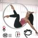 Aerial Hoop,Aerial Yoga Rings Stainless Single Point Hoops Circus for Beginners Professionals,Aerial Ring Kit with Rigging Carry Bag, Aerial Yoga Equipment,Diameter-90cm(35-1/2")