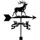 Black Metal Weather Vane - Outdoor Garden Decoration - For Gardens, Roofs, Garages, Gazebos, Barns - Professional Wind Direction Measuring Tool