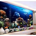 Wallpaper 3D Deep Sea Underwater Dolphin Coral Fish Wall Murals Wallpapers for Bedroom Living Room