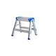 Step Stool Outdoor Portable Leisure Stool, Metal Footstool Folding Step Ladder Light Stepladders Folding Kitchen Stool Household Ladder/Blue+Silver/29 X 30Cm