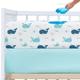 Plushii Waterproof Crib Sheets for Baby Boys 4 Pack, 28"x 52" Extra Soft Microfiber Crib Sheet Set for Standard Crib & Toddler Mattress Pad Whale