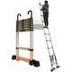 Durable Stepladders 5.5M/4.7M/3.9M/3.5M/2.7M/2.3M Telescoping Ladder With Hooks, Aluminum Telescopic Ladders For Roofing Business, Household Use, Rv Outdoor Work (Size : 2.7M/8.5Ft)