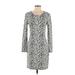 Walter Baker Casual Dress: Gray Zebra Print Dresses - Women's Size Small