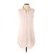 Cloth & Stone Casual Dress - Shirtdress: Pink Dresses - Women's Size X-Small
