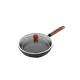 WBDHEHHD ,Saucepan 24 CM Maifan Stone Wok Frying Pan with Glass Lid Deepening Frying Pan for Induction Cooker Gas Stove Pot