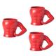 Alipis 3pcs Ab Cup Soup Bowls with Handle Bathroom Cup Glasses Hot Cat Gifts for Cat Lovers Black Decor Vintage Decor Espresso Paper Cups Juice Cups Red Accessories Water Cup Porcelain