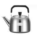 Stove Top Kettle Tea Kettle Stovetop Stainless Steel Whistling Kettle with Spout Cover Hot Water Boiler Kettle Portable Kitchen Stovetop Kettle Whistling Tea Kettle (Color : Silver, Size : 4L)