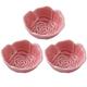 Ceramic Cutlery Salad Bowl Rose Ceramic Dipping Bowls Mini Flower Shape Sauce Dishes Sushi Soy Dipping Bowl Serving Seasoning Dish for Soy Sauce Ketchup BBQ Sauce Set of 3 Small Bowl