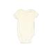 Just One You Made by Carter's Short Sleeve Onesie: Ivory Solid Bottoms - Size 3 Month