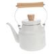 Enamel Coffee Pot Vintage Teapot Turkish Teapot Portable Water Kettle Enamel Stovetop Kettle Pour over Coffee Kettle Vintage Kettle Water Boiling Pot Enamel Tea Kettle Water Kettle (Color : White, S (