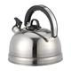 3L Whistling Stovetop Tea Kettle Stainless Steel Teakettle Teapot Fast Boiling Loud Heat Tea Pot Cool Touch Ergonomic Handle Water Kettle for Kitchen Camping Red (Color : Silver)