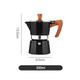 Aluminum Coffee Pots Moka Pot Coffee Machine Espresso Geyser Coffee Maker Kettle Latte Stove Classic Coffeeware Filters Coffee Machines (Color : 300ML Black)