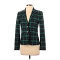 J.Crew Factory Store Blazer Jacket: Green Plaid Jackets & Outerwear - Women's Size 2