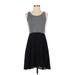 Apt. 9 Casual Dress - Midi: Gray Solid Dresses - Women's Size Small Petite