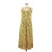Old Navy Casual Dress - Maxi: Yellow Tropical Dresses - Women's Size Medium Petite