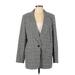 Worthington Blazer Jacket: Gray Plaid Jackets & Outerwear - Women's Size Large