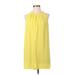 BCBGMAXAZRIA Casual Dress - Shift: Yellow Solid Dresses - Women's Size X-Small