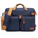 CoolBELL Convertible Backpack Messenger Bag Shoulder Bag Laptop Case Handbag Business Briefcase Multi-Functional Travel Rucksack Fits 15.6 Inch Laptop for Men/Women (Blue)