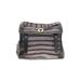 Yves Saint Laurent Leather Shoulder Bag: Gray Stripes Bags