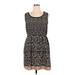 Rodarte for Target Casual Dress - Mini Scoop Neck Sleeveless: Black Damask Dresses - Women's Size X-Large