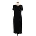 Three Dots Casual Dress - Midi: Black Solid Dresses - Women's Size Large