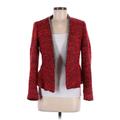 Zara Basic Blazer Jacket: Red Tweed Jackets & Outerwear - Women's Size Medium