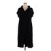 H&M Casual Dress - Shirtdress: Black Dresses - Women's Size 2X-Large