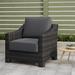 Brayden Studio® Donley Club Outdoor Chair w/ Cushion Metal in Black/Gray | 31 H x 35 W x 35 D in | Wayfair 94EC7DAF0A8848AF9DED860D7247710F