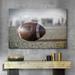 IDEA4WALL Washed Out Retro Football Field Sports & Fitness Athletes Photography Boy's Room Wall Decor | 32 H x 48 W x 1.5 D in | Wayfair