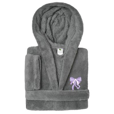 Sweet Kids 100% Polyester SUPER PLUSH Double Brushed Hooded Bathrobe - BOW