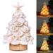 Sea Shells Christmas Tree Handmade Crafts Tabletop Shells Christmas Tree with LED Light, for Christmas & Beach Decoration - Blue