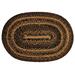 Black/Brown 48 x 27 x 0.1 in Area Rug - August Grove® Cerstin Geometric Machine Braided Area Rug in Black/Brown/Beige | Wayfair