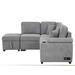 Multi Color Sectional - Latitude Run® Hadsall 3 - Piece Upholstered Sectional, Linen | 33.5 H x 87.4 W x 54.7 D in | Wayfair