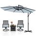 Ivy Bronx Ludelle 106" Cantilever Umbrella w/ Crank Lift Counter Weights Included | 94.5 H x 106 W x 106 D in | Wayfair