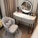 Everly Quinn Home Dressing Table w/ Mirror Bedroom Modern Minimalist Multifunctional Storage Cabinet Makeup Table Household Furniture | Wayfair